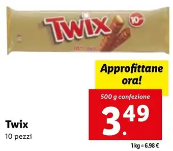 Lidl Twix 10 pezzi 500 g confezione offerta