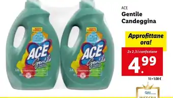 Lidl ACE Gentile Candeggina 2x 2,3 l confezione offerta
