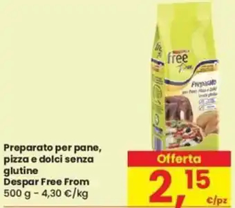 Despar Preparato per pane, pizza e dolci senza glutine Despar Free From 500 g offerta