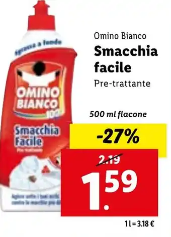 Lidl Omino Bianco Smacchia facile 500 ml flacone offerta