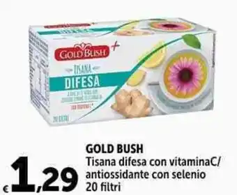 Carrefour Market GOLD BUSH Tisana difesa con vitaminaC/ antiossidante con selenio 20 filtri offerta