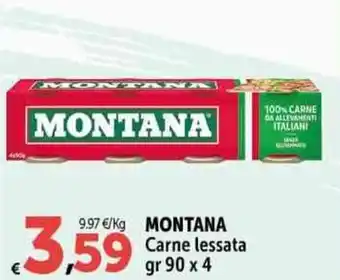 Carrefour Market MONTANA Carne lessata gr 90 x 4 offerta