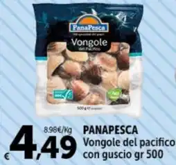 Carrefour Market PANAPESCA Vongole del pacifico con guscio gr 500 offerta