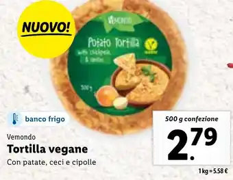 Lidl Vemondo Tortilla vegane 500 g confezione offerta