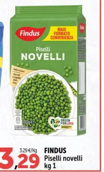 Carrefour Market FINDUS Piselli novelli kg 1 offerta