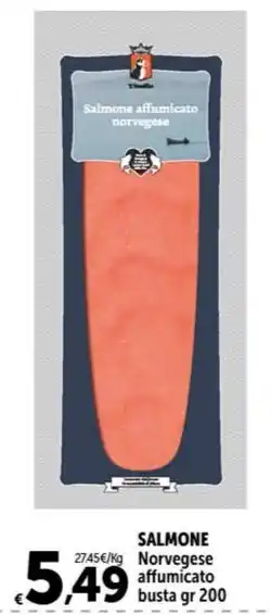 SALMONE Norvegese affumicato busta gr 200