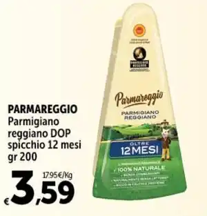 Carrefour Market PARMAREGGIO Parmigiano reggiano DOP spicchio 12 mesi gr 200 offerta