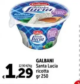 Carrefour Market GALBANI Santa Lucia ricotta gr 250 offerta