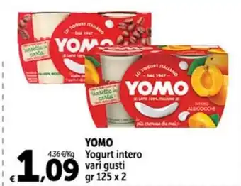 Carrefour Market YOMO Yogurt intero vari gusti gr 125 x 2 offerta
