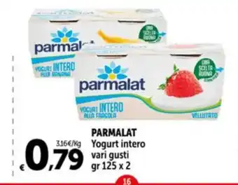 Carrefour Market PARMALAT Yogurt intero vari gusti gr 125 x 2 offerta