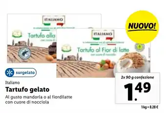 Lidl Italiamo Tartufo gelato 2x 90 g confezione offerta