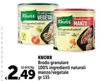 Carrefour Market KNORR Brodo granulare ingredienti naturali manzo/vegetale offerta