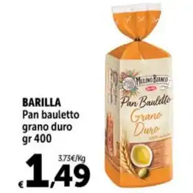 Carrefour Market BARILLA Pan bauletto grano duro gr 400 offerta