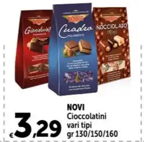 Carrefour Market NOVI Cioccolatini vari tipi gr 130/150/160 offerta