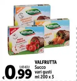 Carrefour Market VALFRUTTA Succo vari gusti ml 200 x 3 offerta