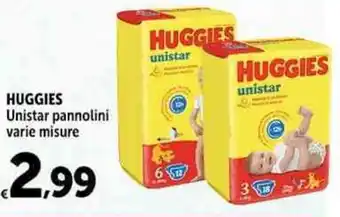 Carrefour Market HUGGIES Unistar pannolini varie misure offerta