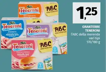 Pam GRANTERRE TENERONI l'ABC della merenda vari tipi 170/180 g offerta