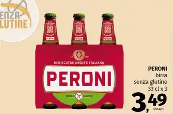 Pam PERONI birra senza glutine 33 cl x 3 offerta