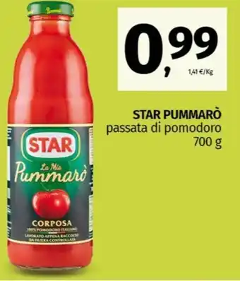 Pam STAR PUMMARÒ passata di pomodoro 700 g offerta