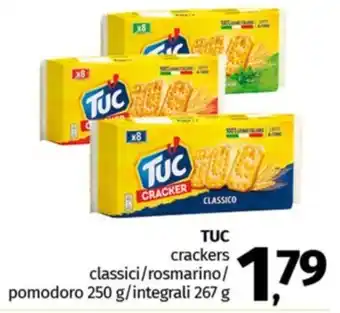 Pam TUC crackers classici/rosmarino/ pomodoro 250 g/integrali 267 g offerta