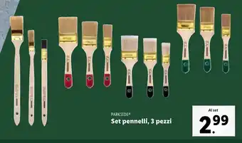 Lidl PARKSIDE Set pennelli, 3 pezzi offerta