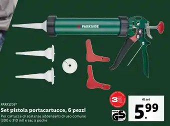 Lidl PARKSIDE Set pistola portacartucce, 6 pezzi offerta