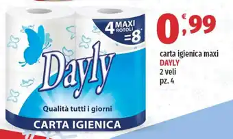 Vivo Supermercati carta igienica maxi DAYLY 2 veli pz. 4 offerta