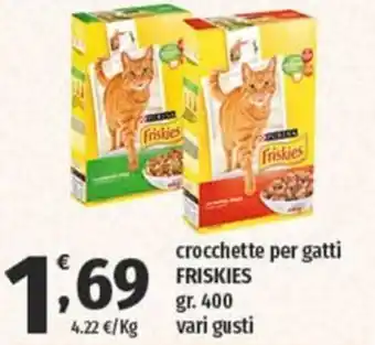 Vivo Supermercati crocchette per gatti FRISKIES gr. 400 vari gusti offerta