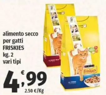 Vivo Supermercati alimento secco per gatti FRISKIES kg.2 vari tipi offerta