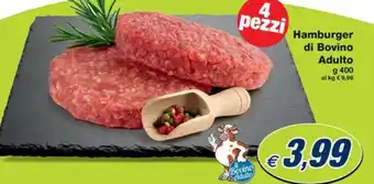 Prix Quality Hamburger di Bovino Adulto g 400 offerta