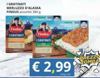 I GRATINATI MERLUZZO D'ALASKA FINDUS assortiti 380 g