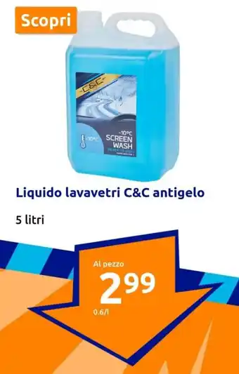 Action Liquido lavavetri C&C antigelo 5 litri offerta