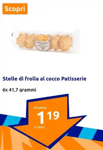 Stelle di frolla al cocco Patisserie 6x 41,7 grammi
