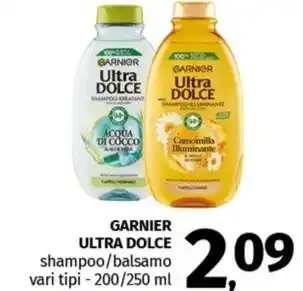 Pam GARNIER ULTRA DOLCE shampoo/balsamo vari tipi - 200/250 ml offerta