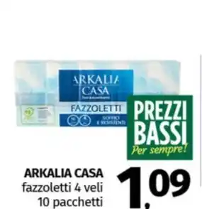 Pam ARKALIA CASA fazzoletti 4 veli 10 pacchetti offerta