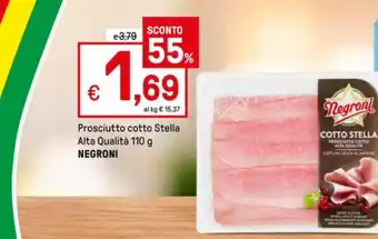Prosciutto cotto Stella Alta Qualità 110 g NEGRONI