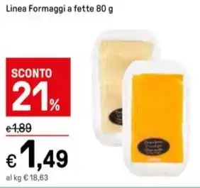 Iper La Grande Linea Formaggi a fette 80 g offerta