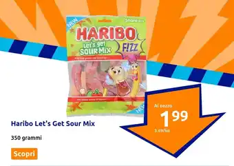 Action Haribo Let's Get Sour Mix 350 grammi offerta