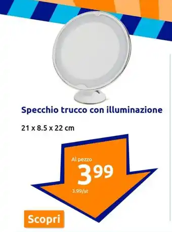Action Specchio trucco con illuminazione offerta