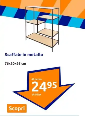 Action Scaffale in metallo 76x30x95 cm offerta