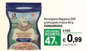 Iper La Grande Parmigiano Reggiano DOP grattugiato fresco 60 g PARMAREGGIO offerta