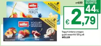 Iper La Grande Yogurt intero o magro gusti assortiti 125 g x8 MÜLLER offerta