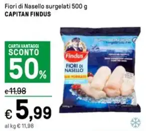Iper La Grande Fiori di Nasello surgelati 500 g CAPITAN FINDUS offerta