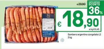 Iper La Grande Gambero argentino congelato L2 2 kg offerta