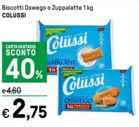 Iper La Grande Biscotti Oswego o Zuppalatte 1 kg COLUSSI offerta