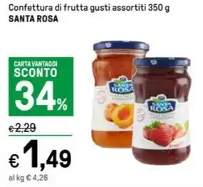 Iper La Grande Confettura di frutta gusti assortiti 350 g SANTA ROSA offerta