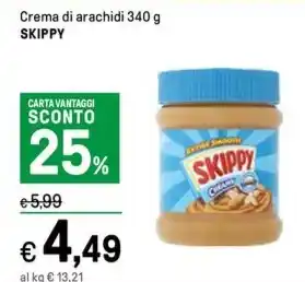 Iper La Grande Crema di arachidi 340 g SKIPPY offerta