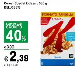 Iper La Grande Cereali Special K classic 550 g KELLOGG'S offerta