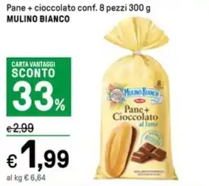 Iper La Grande Pane + cioccolato conf. 8 pezzi 300 g MULINO BIANCO offerta