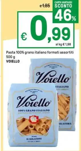 Iper La Grande Pasta 100% grano italiano formati assortiti 500 g VOIELLO offerta